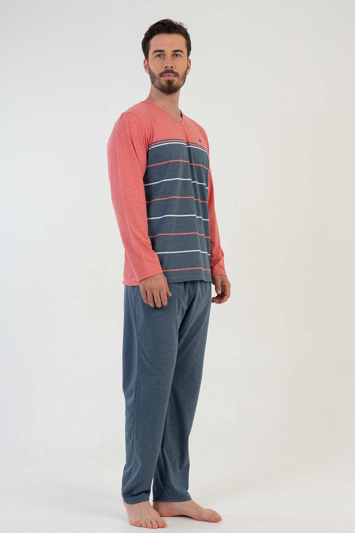 Man Coral Pyjama Set