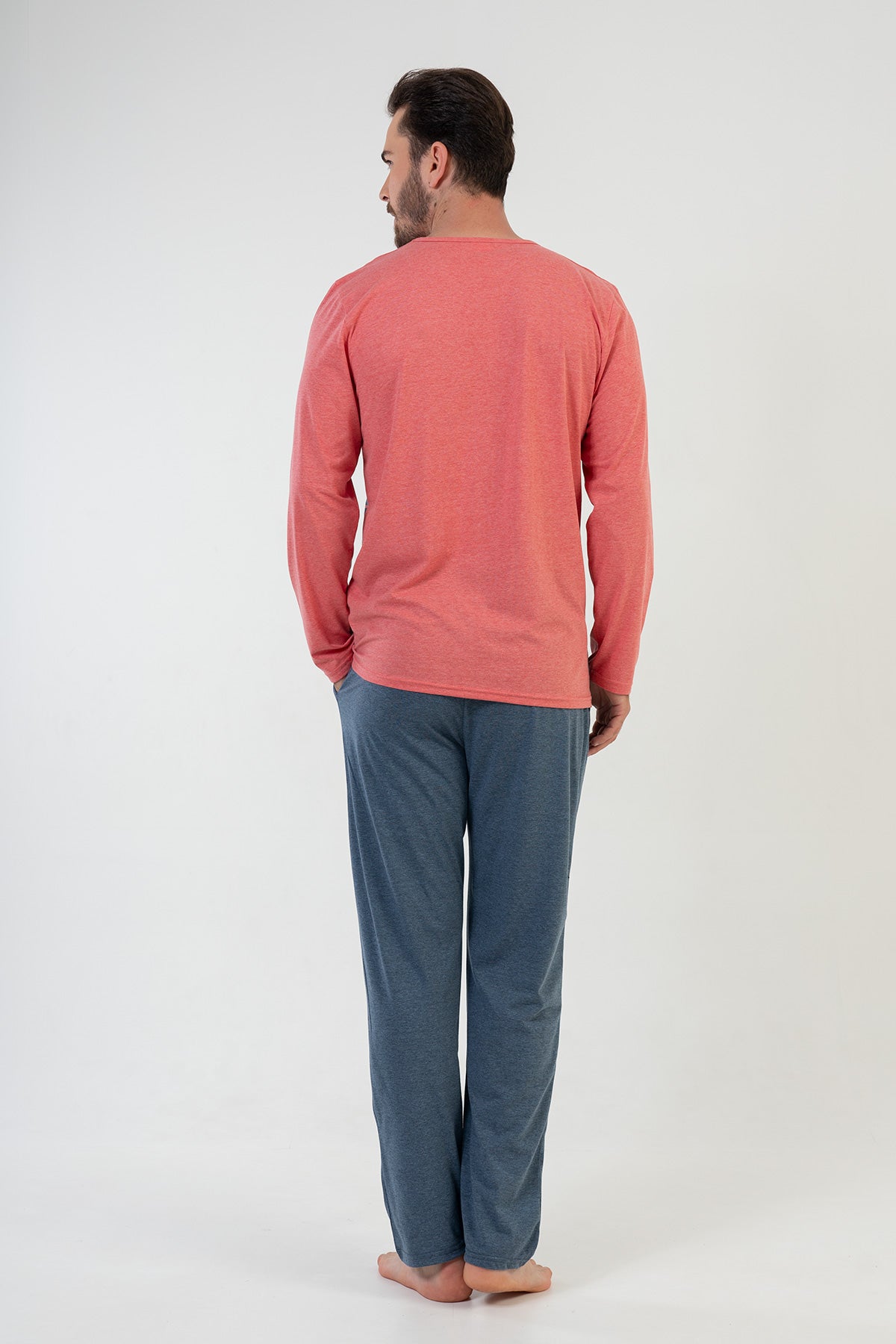 Man Coral Pyjama Set