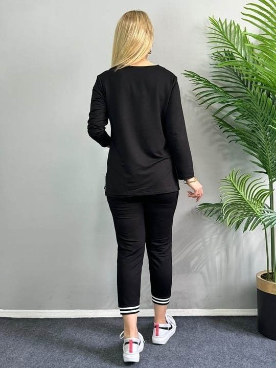 Kadın Yeni Sezon Uzun Kollu Ribana Detay Ikili Takım, 28584