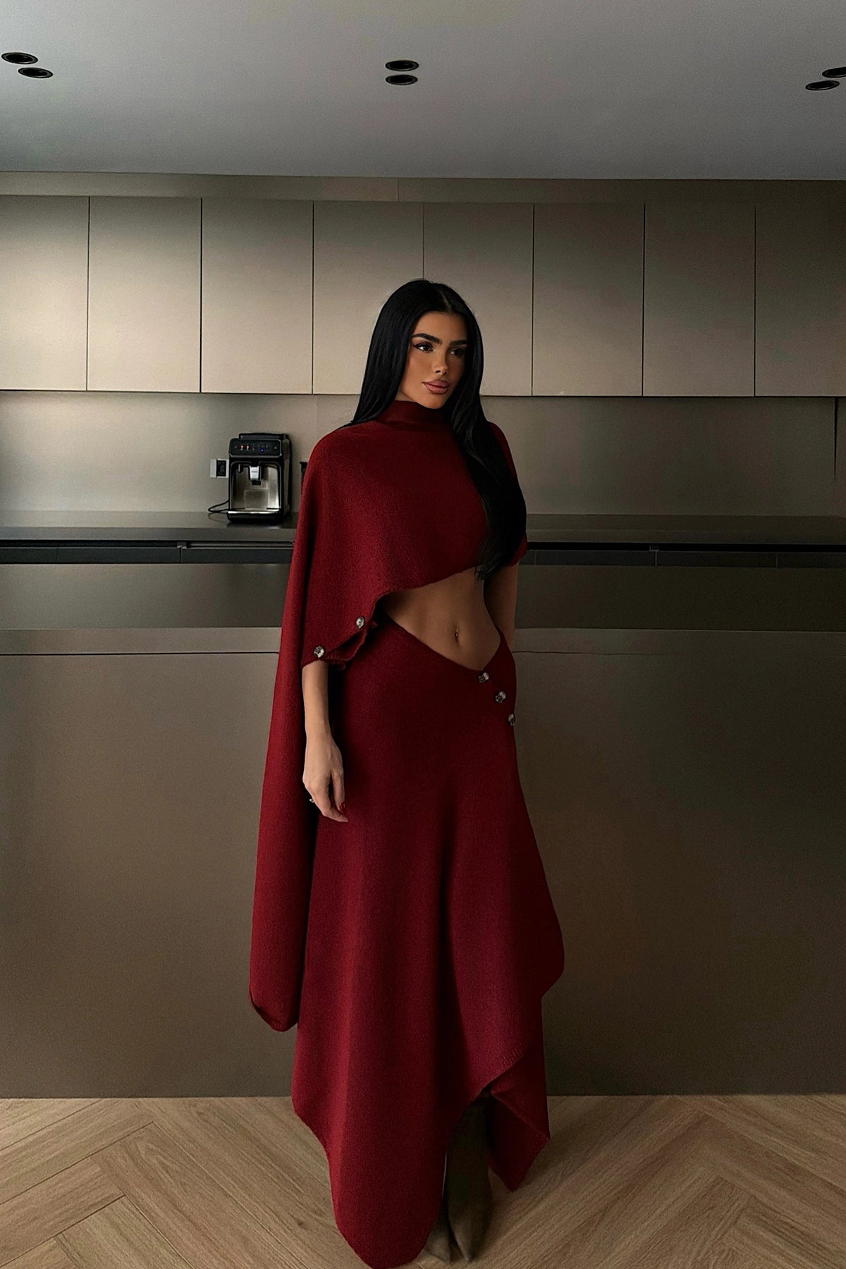 Burgundy Suzette Knit Set