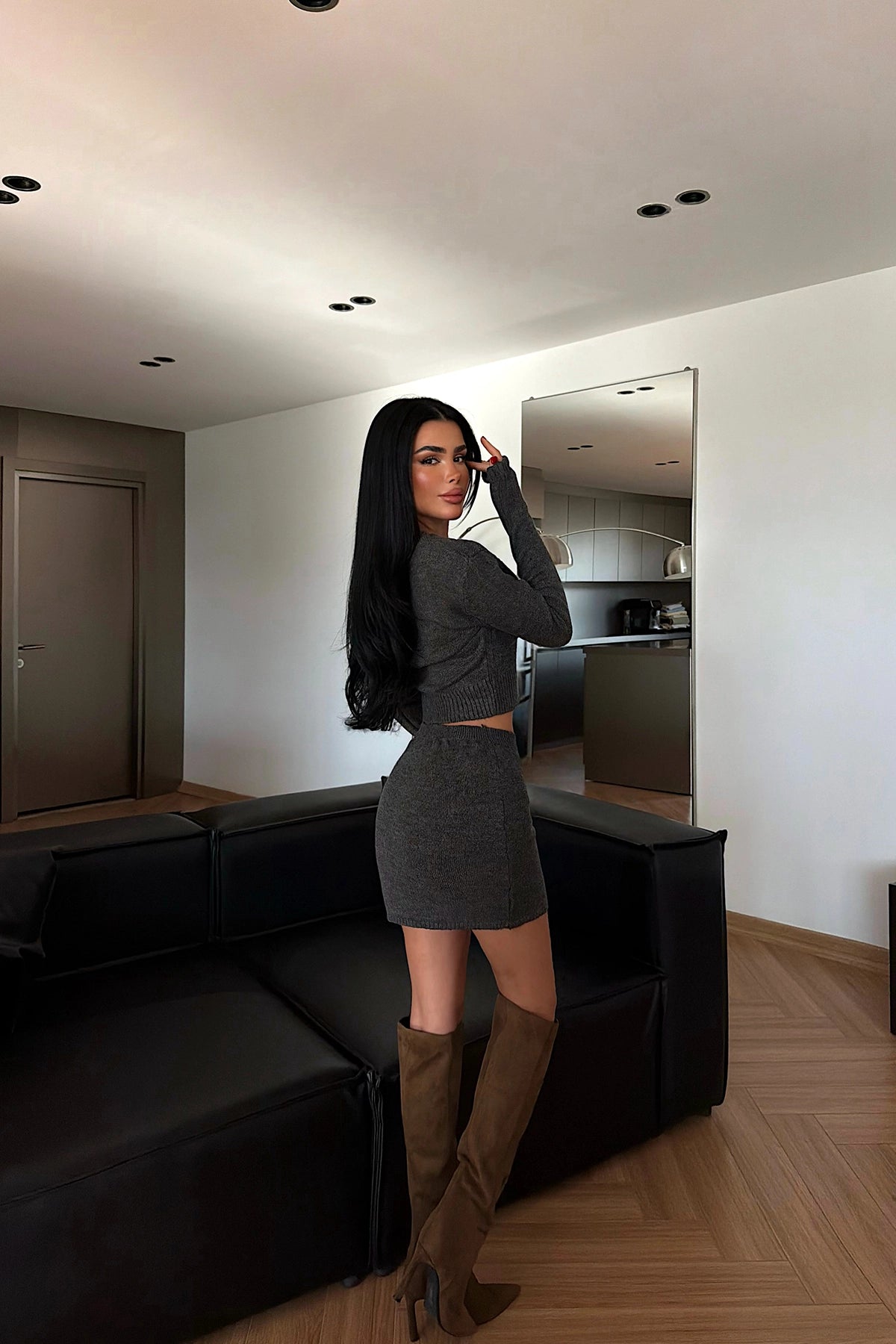 Antrasit Triko Etekli Takım