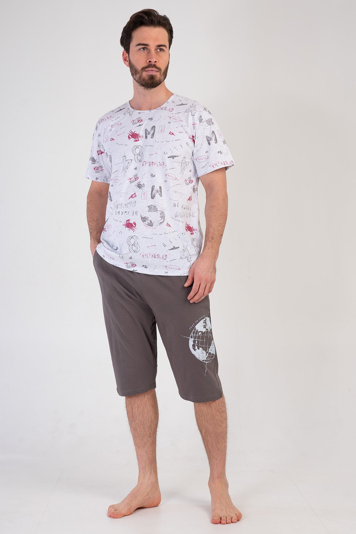 Man Aware Capri Set