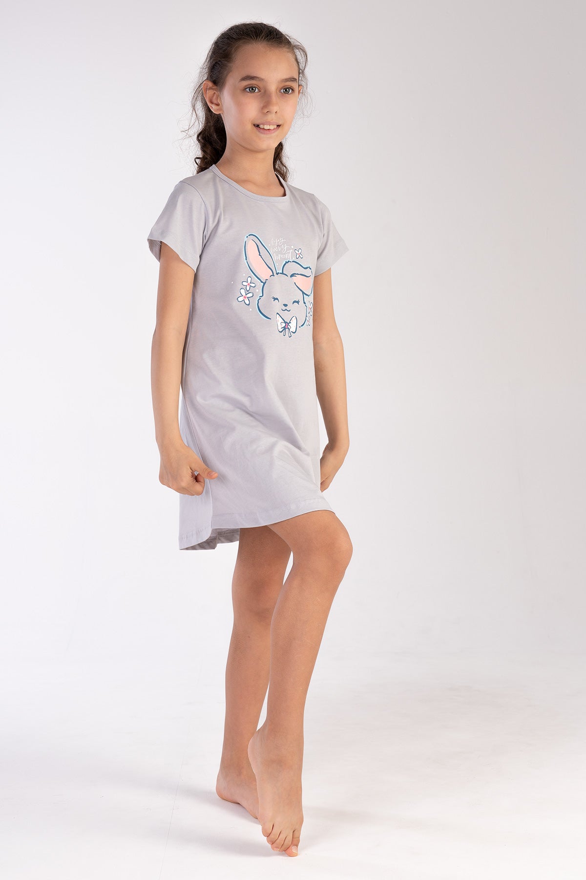 KIZ COCUK P.SUPREM O YAKA KISA KOL ETEGI OVAL TUNIK - 14-4105TCX