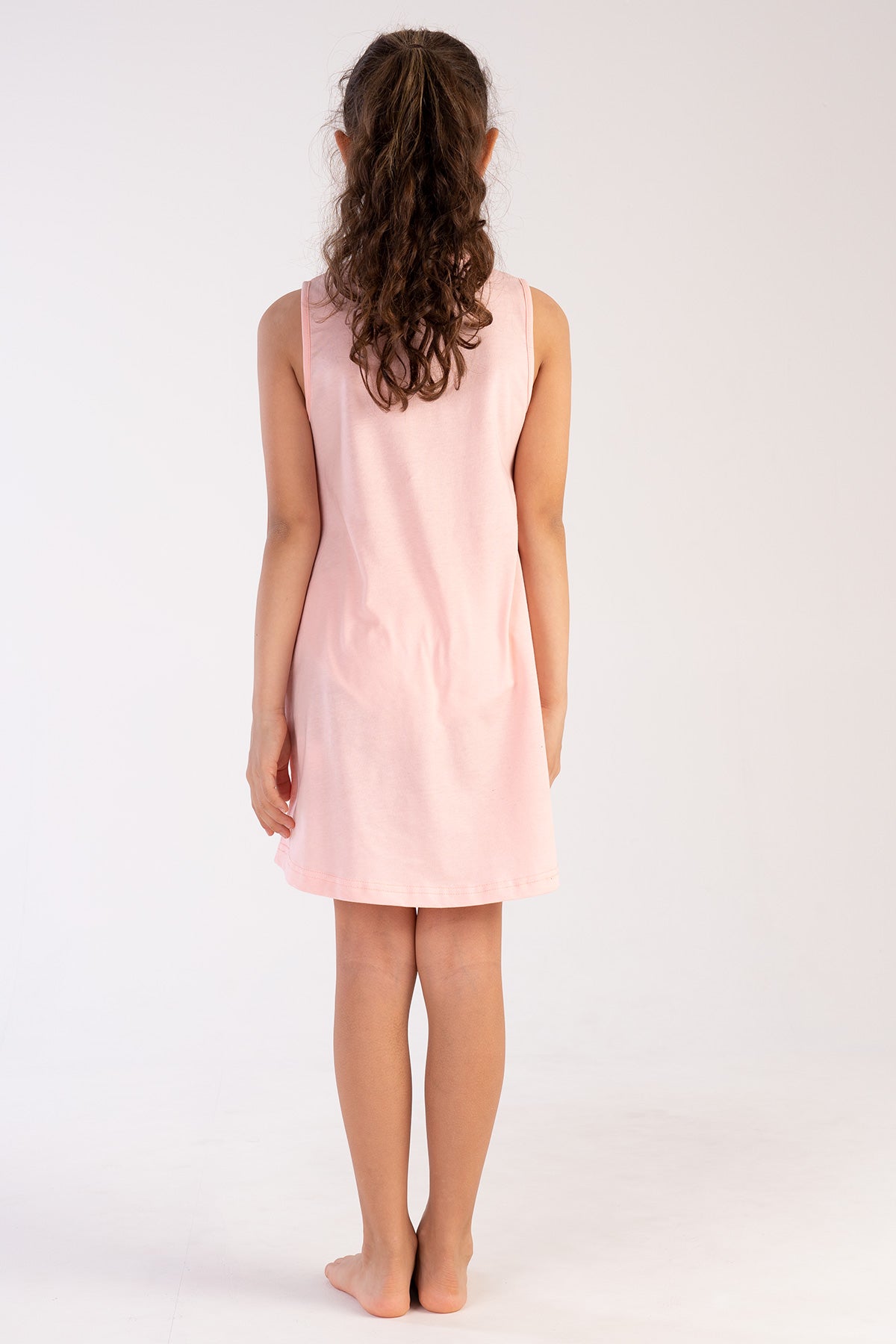 KIZ COCUK P.SUPREM KALIN ASKILI ETEGI OVAL TUNIK(11-12/15-16) - PEMBE