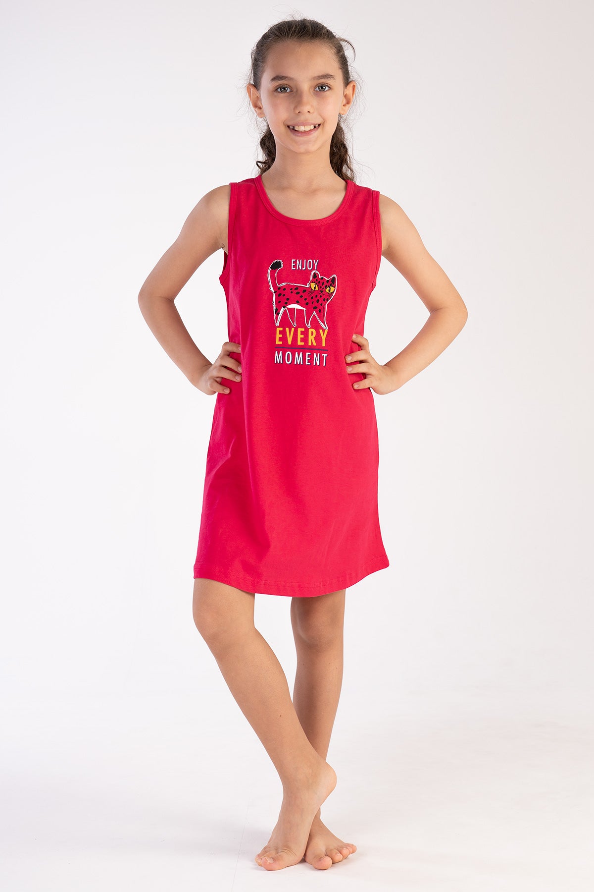 KIZ COCUK P.SUPREM KALIN ASKILI ETEGI OVAL TUNIK(3-4/9-10) - 18-1760TCX