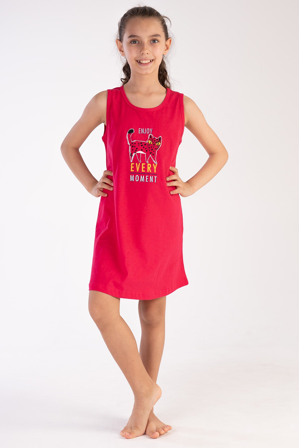 KIZ COCUK P.SUPREM KALIN ASKILI ETEGI OVAL TUNIK(11-12/15-16) - 18-1760TCX