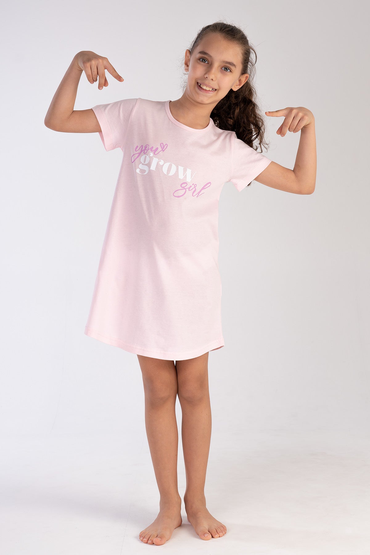 KIZ COCUK P.SUPREM O YAKA KISA KOL ETEGI OVAL TUNIK(11-12/15-16) - PINK