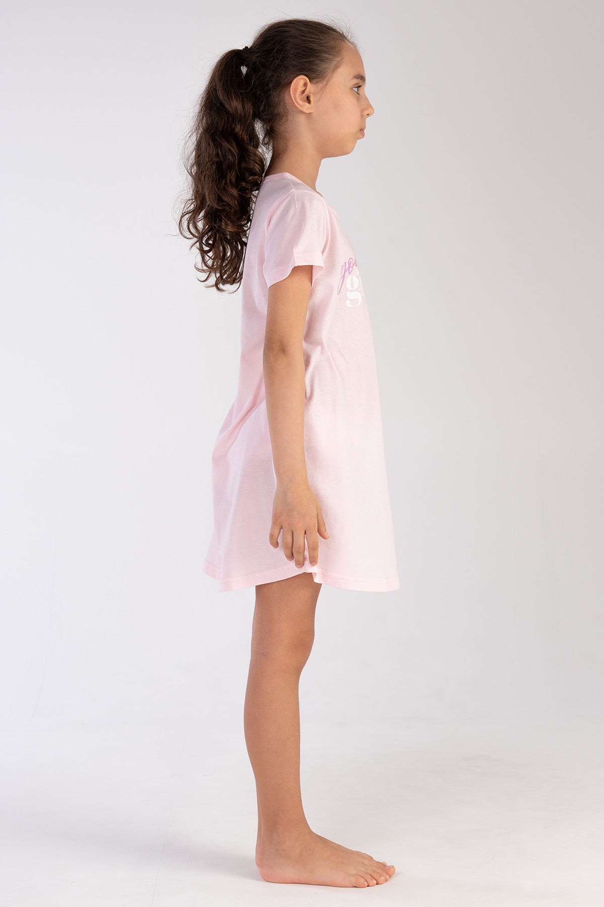 KIZ COCUK P.SUPREM O YAKA KISA KOL ETEGI OVAL TUNIK(11-12/15-16) - PINK