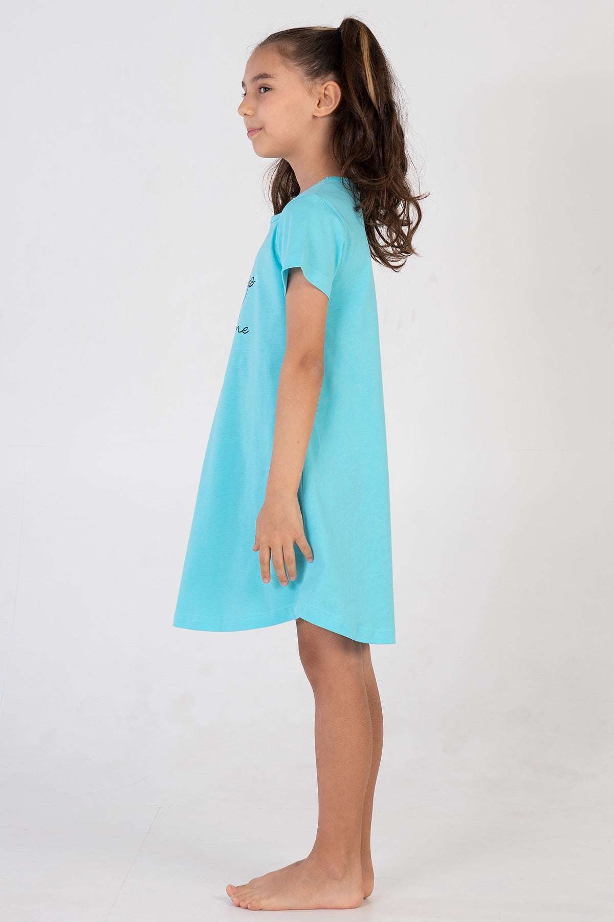 KIZ COCUK P.SUPREM O YAKA KISA KOL ETEGI OVAL TUNIK - 14-4816TCX