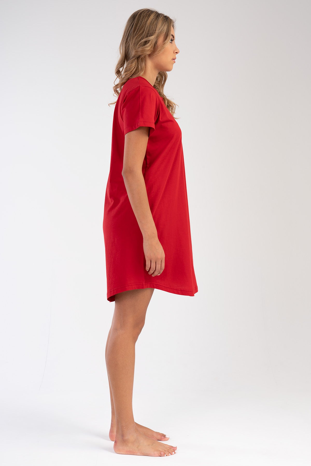 Woman Red Art Tunic