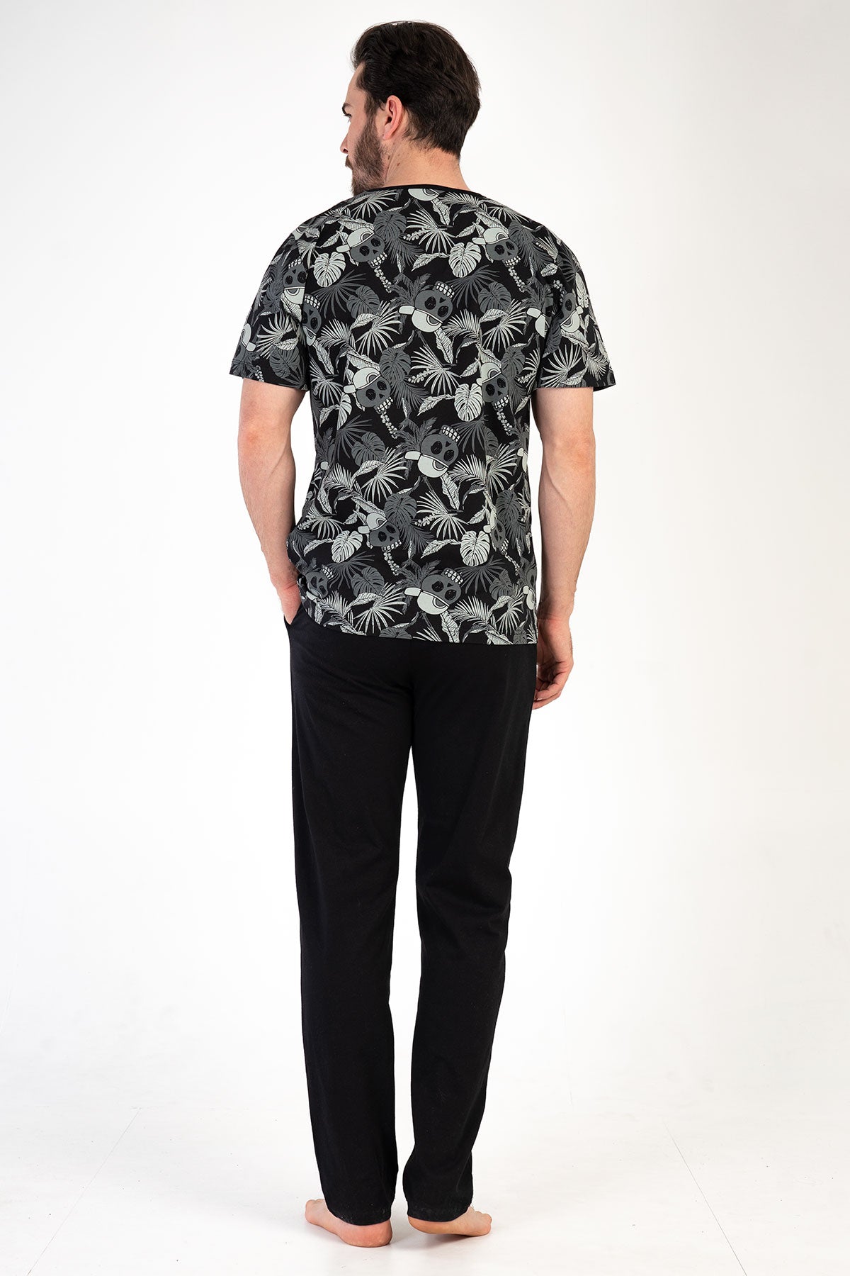 CEPLI ERKEK P.SUPREM V YAKA KISA KOL PIJAMA TAKIM