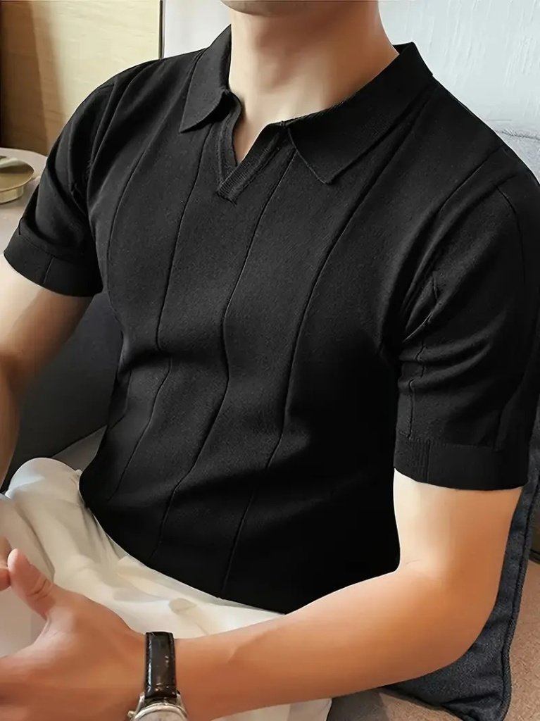 Erkek Kısa Kollu Polo Yakalı Triko Bluz, 34335