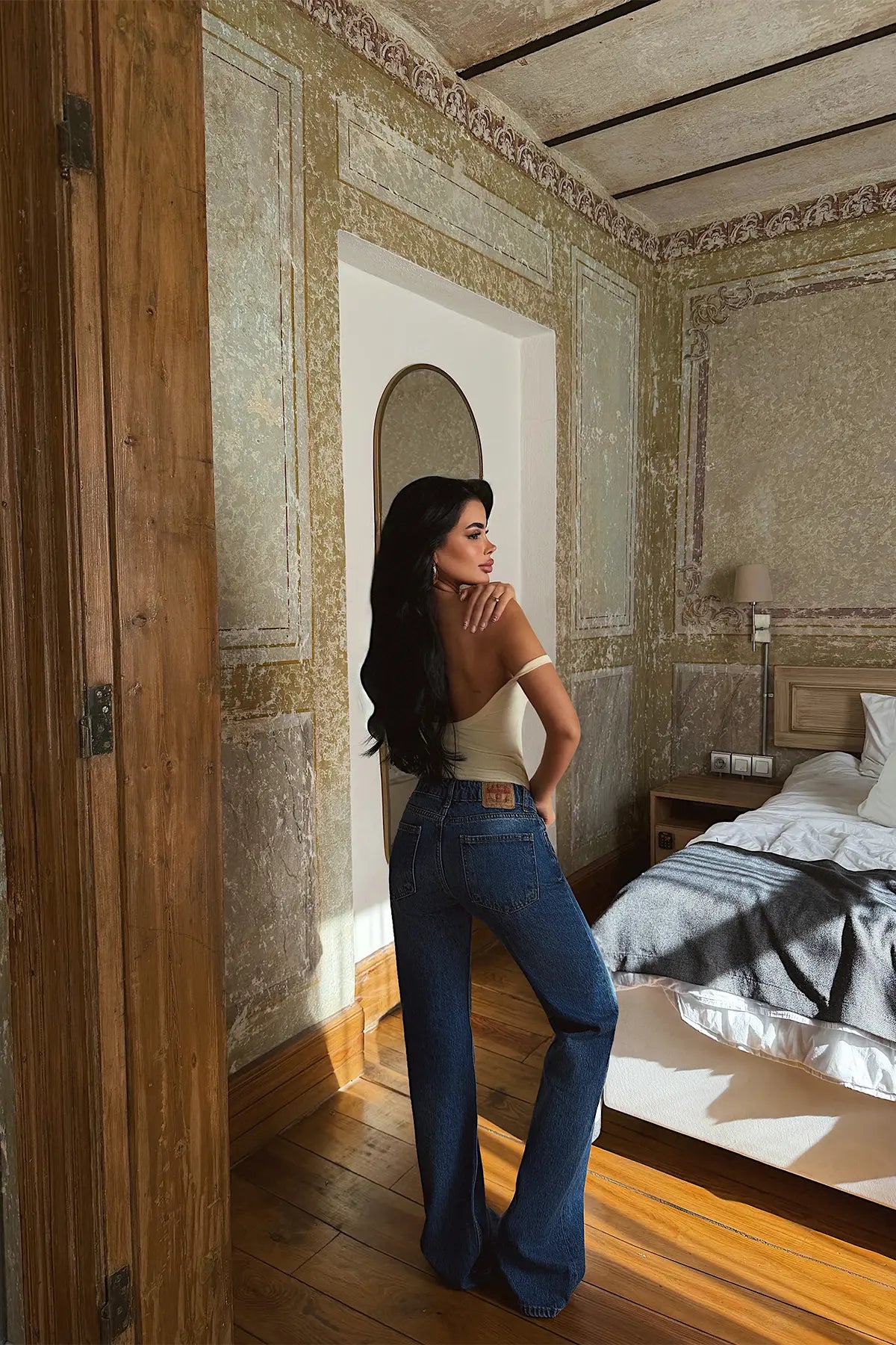 Lacivert Yüksek Bel Jean