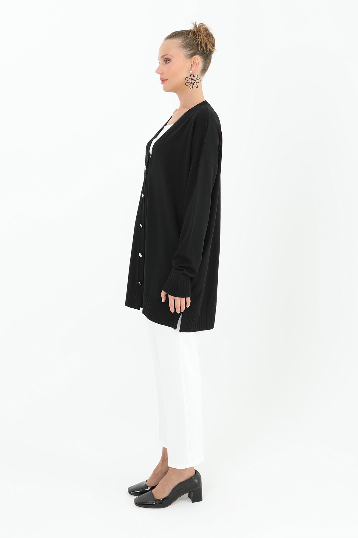 Kadın Çiçek Kabartmalı Basic Tunik  - 10482TUN