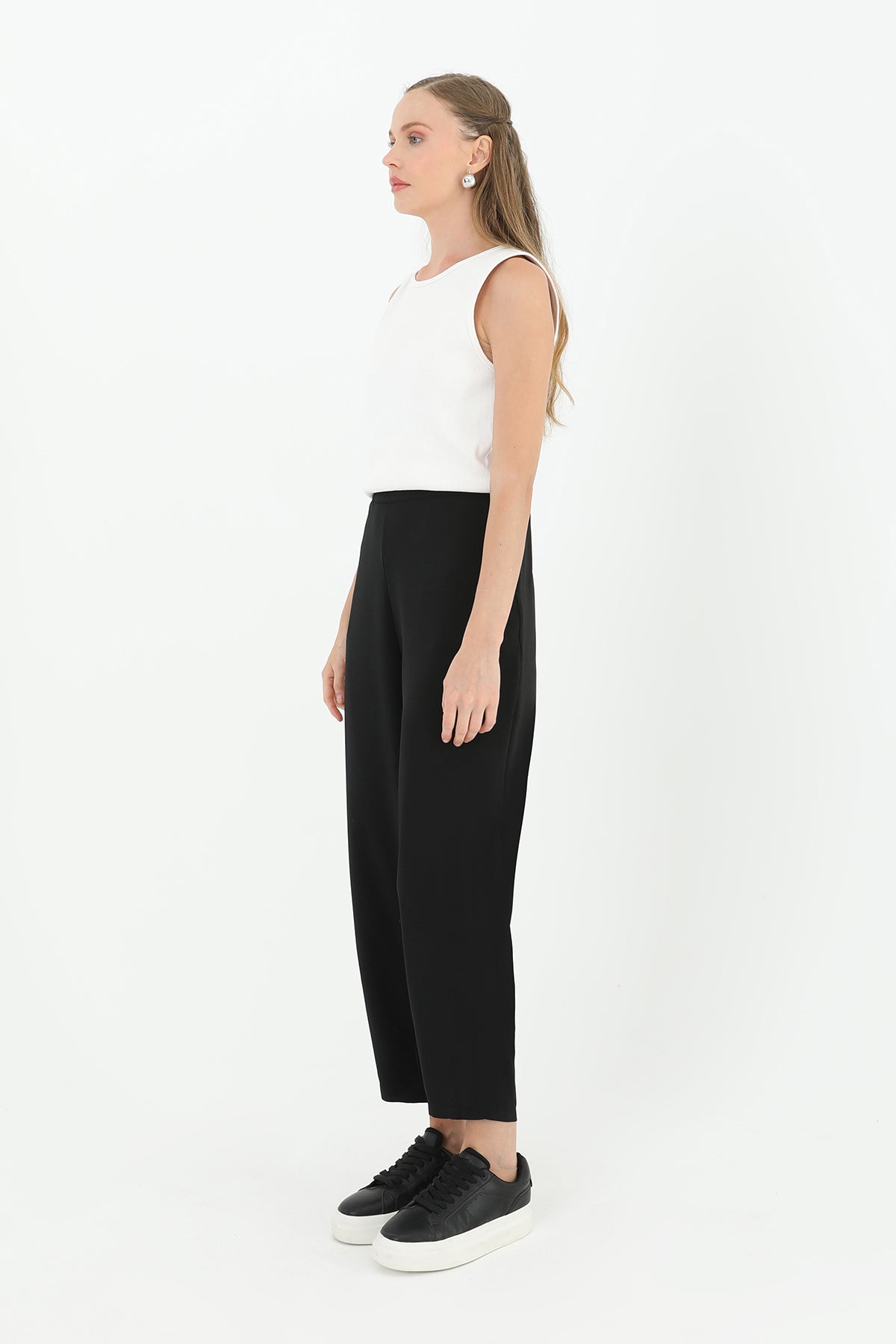 Kadın Linda Kumaş Şalvar Form Pantolon  - 18166PNT