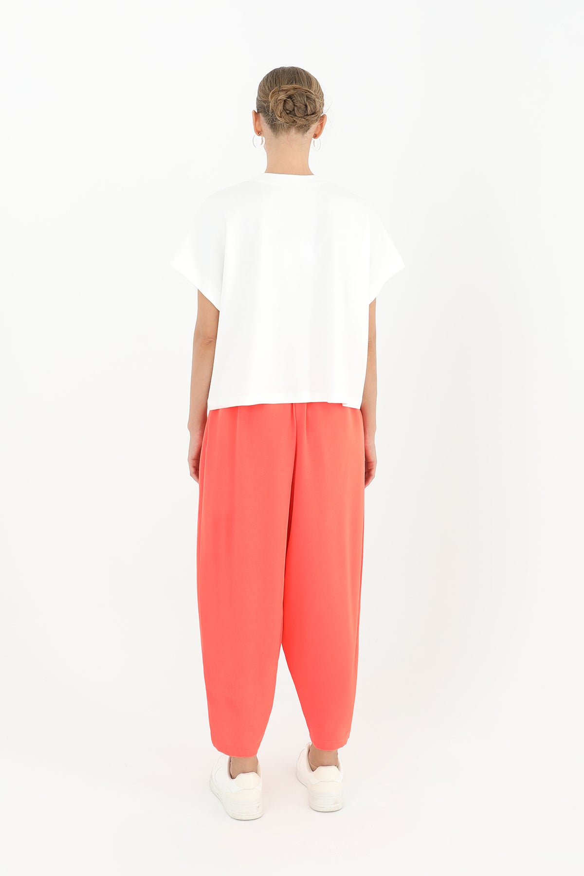 Kadın Linda Kumaş Şalvar Form Pantolon  - 18166PNT