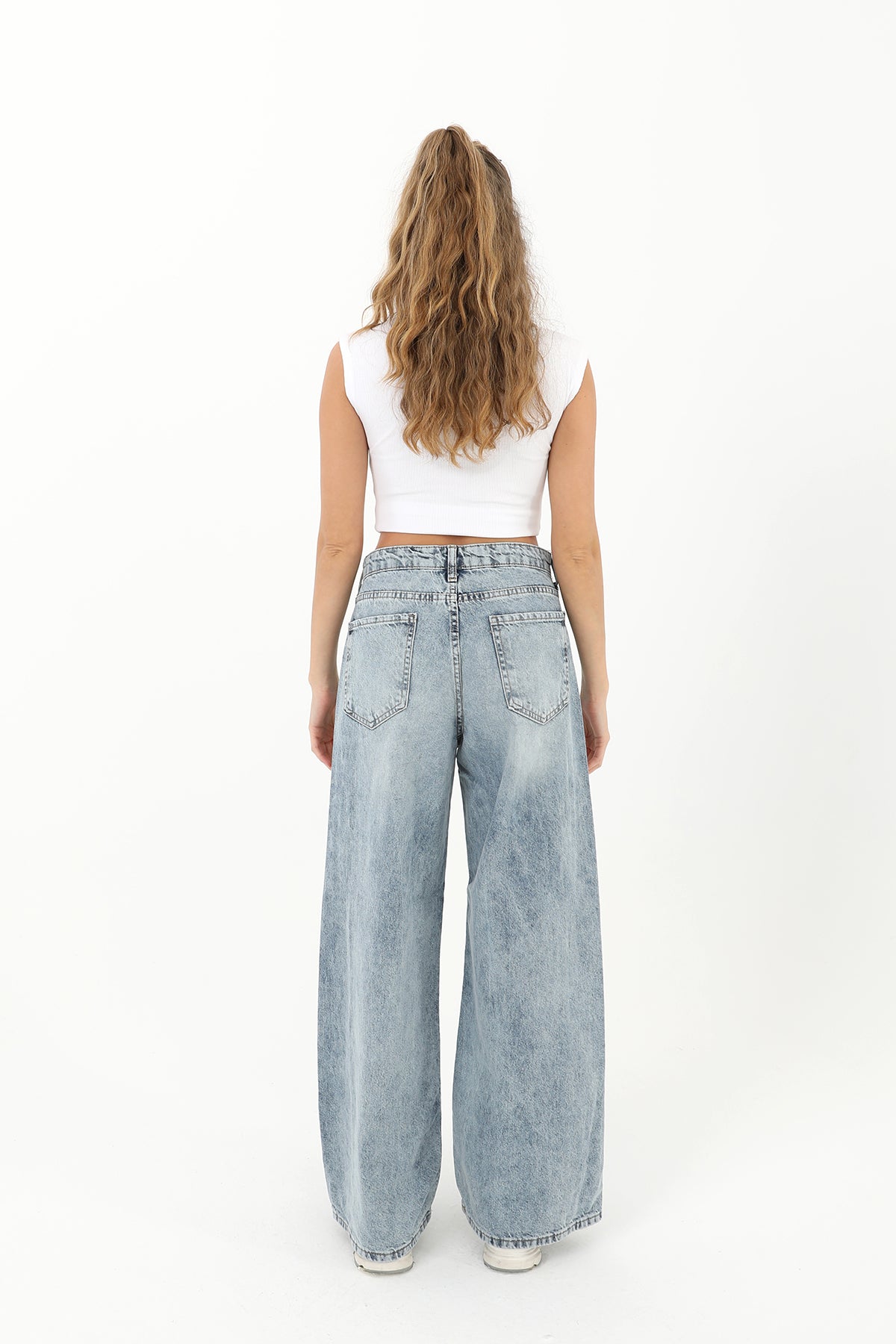 Kadın Dikiş Detaylı Denim Pantolon  - 31882PNT
