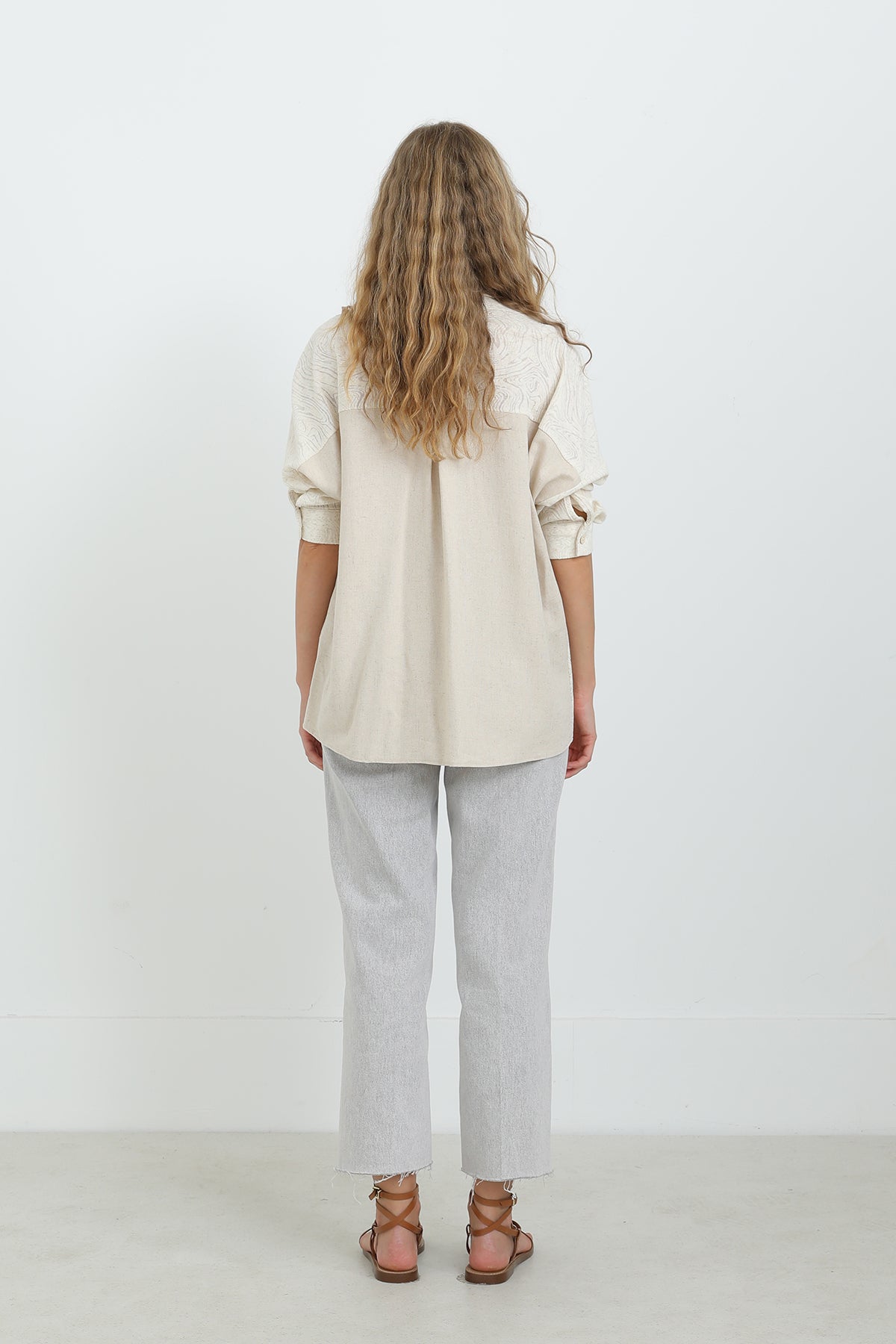 Women's Linen Long Sleeve Shirt -24S-31885GML