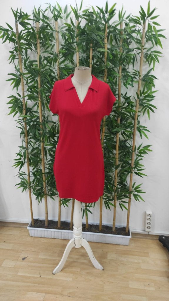 Women's Short Sleeve V-Neck Crepe Dress, 25454