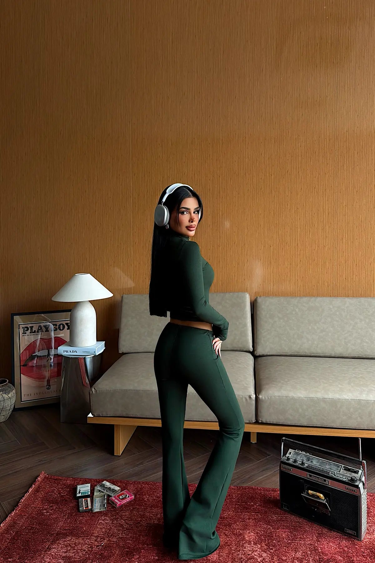 Yeşil Fermuar Detay 3 Lü Takım