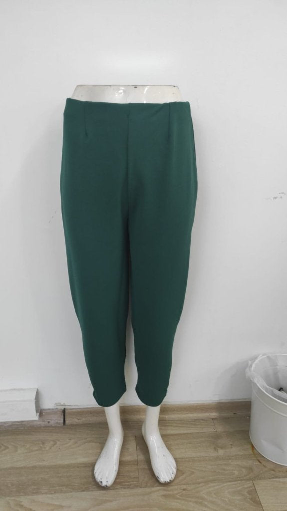 Kadın Yüksek Bel Krep Pantolon , 35619