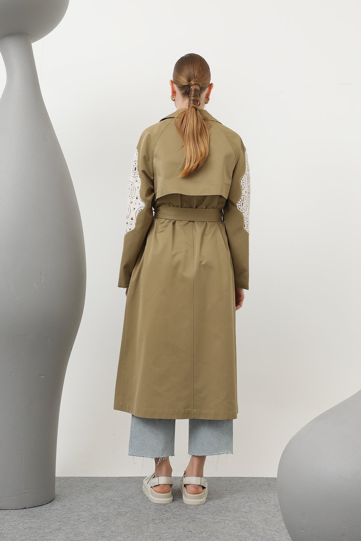 Kadın Dantel Detaylı Trench - 32140TRC