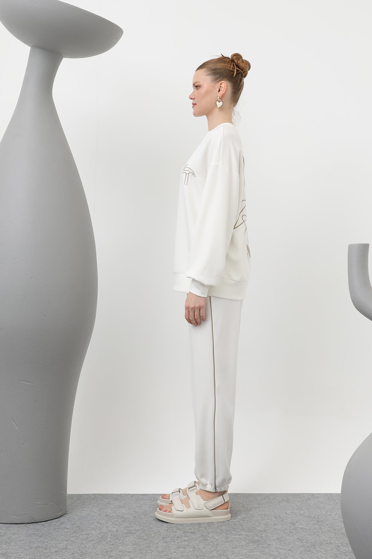 Women's Swan Embroidered Tracksuit - 32162TKS