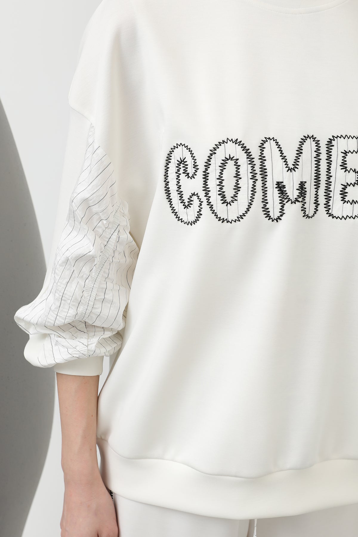 Kadın Comely Yazılı Sweat - 32166SWT