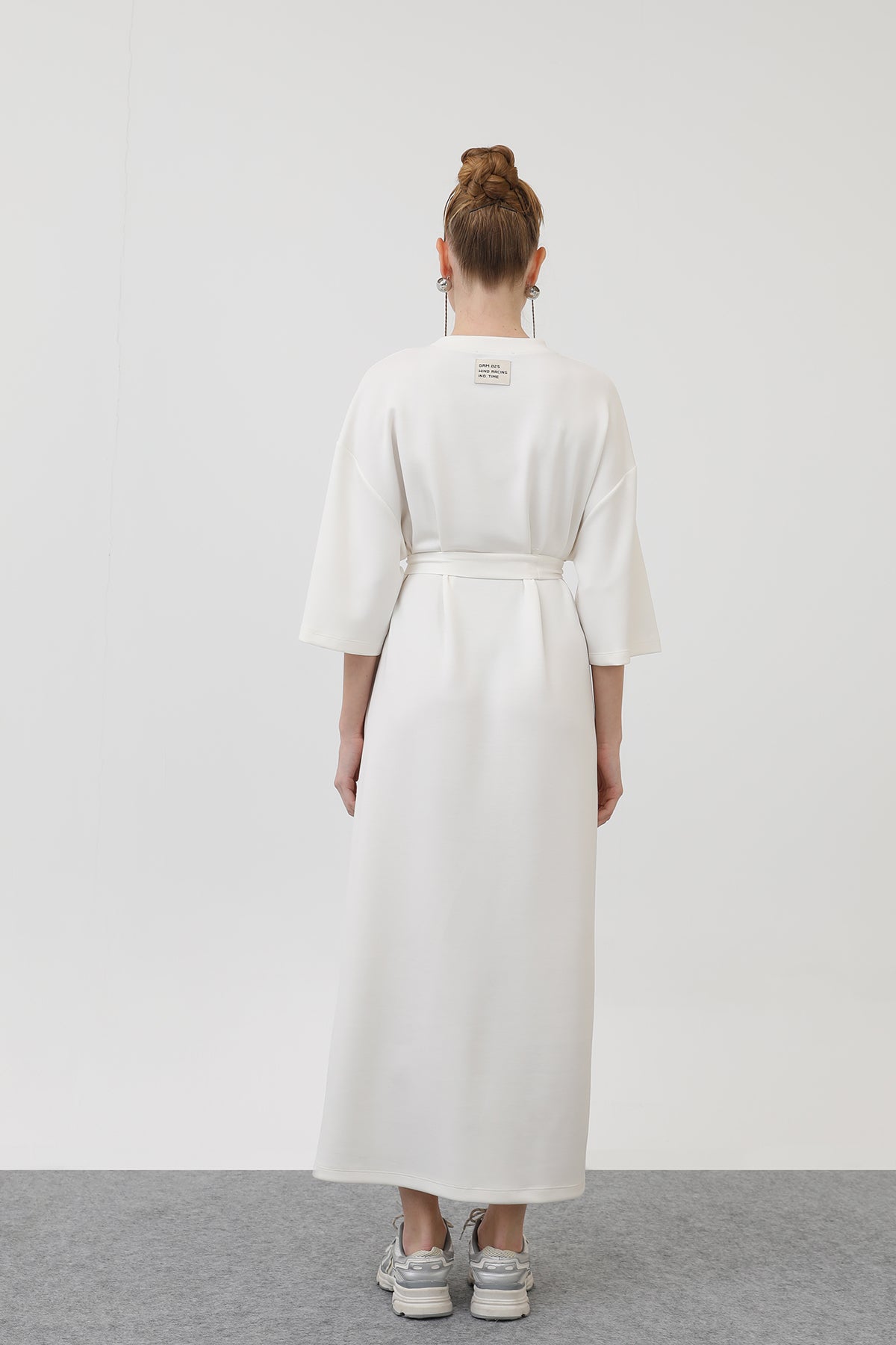 Women's Belted Detail Basic Dress - 32170ELB