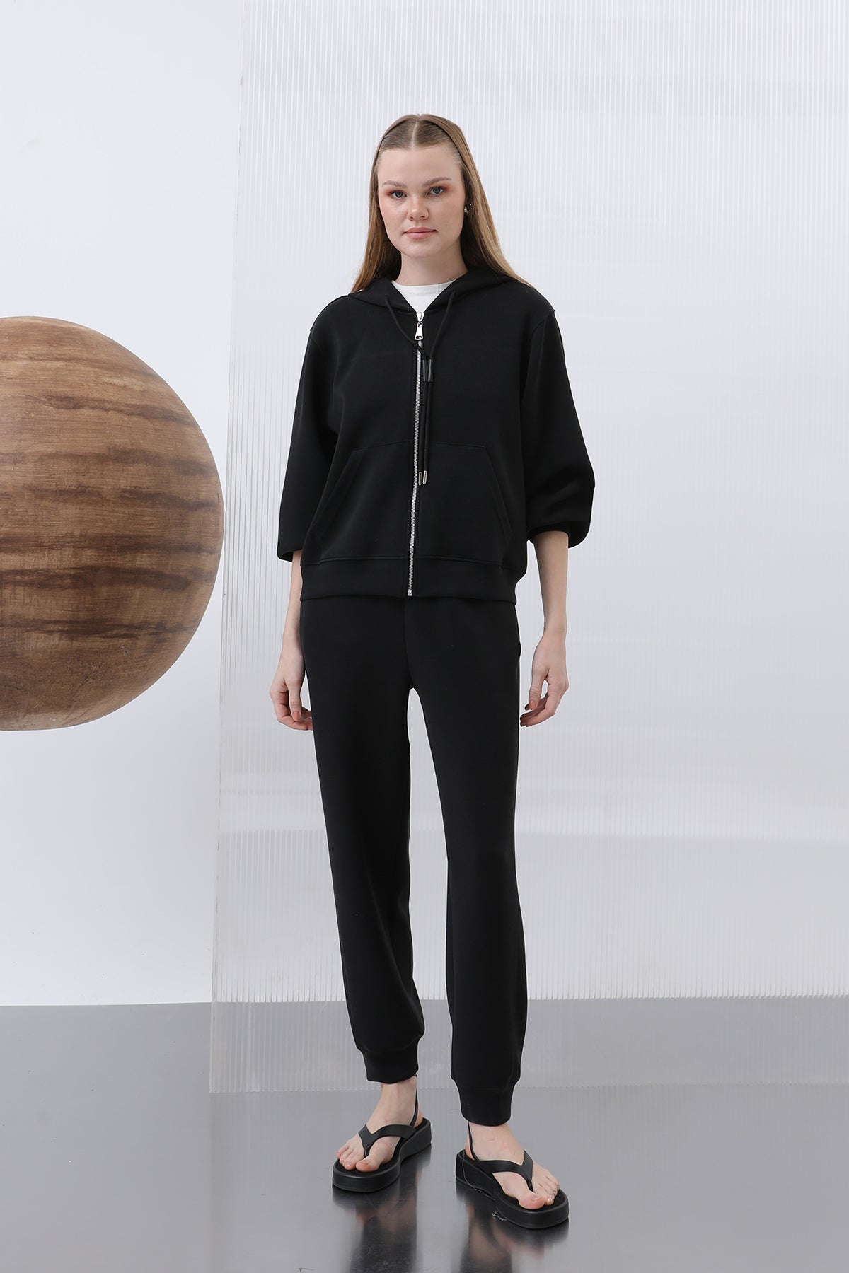Kadın Bel Lastikli Pantolon - 32179PNT - BLACK