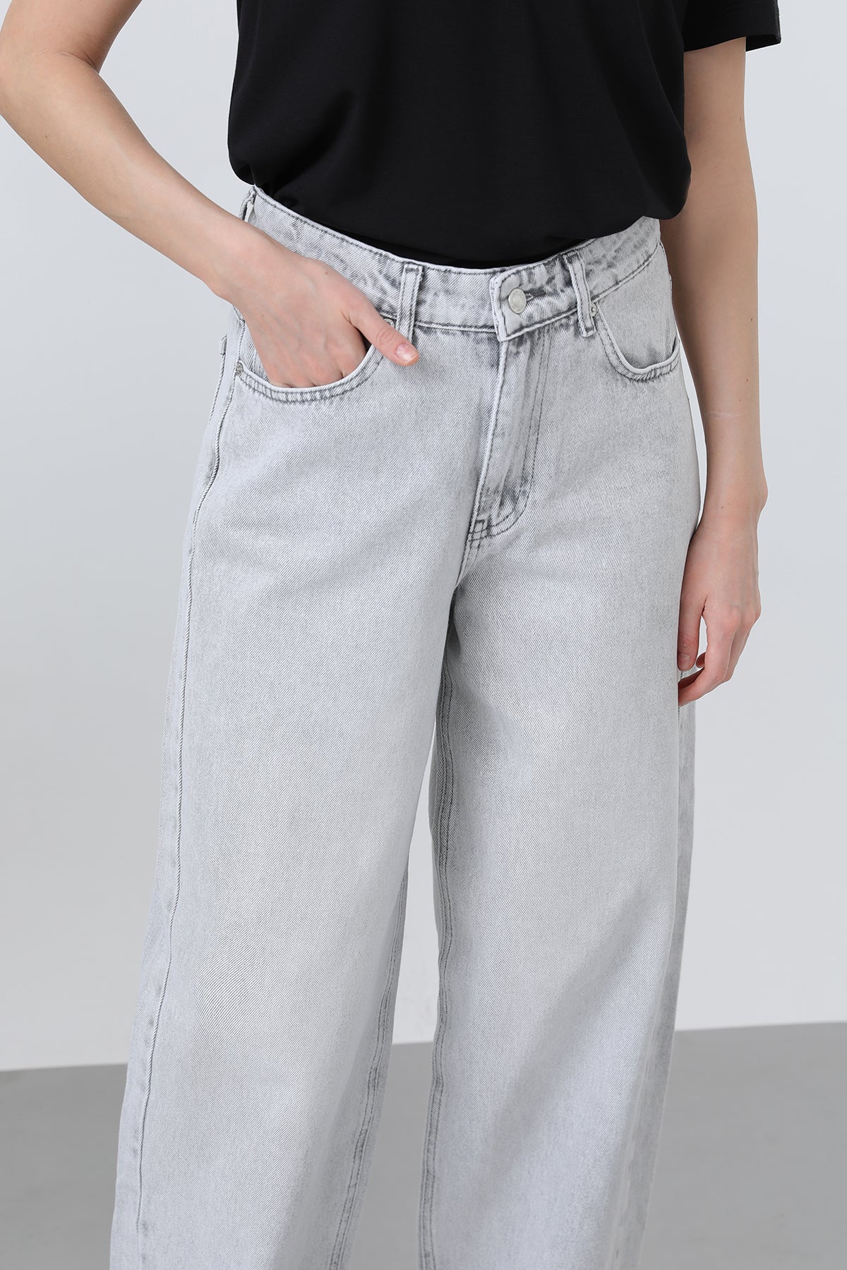 Kadın Bol Denim Pantolon -32192PNT