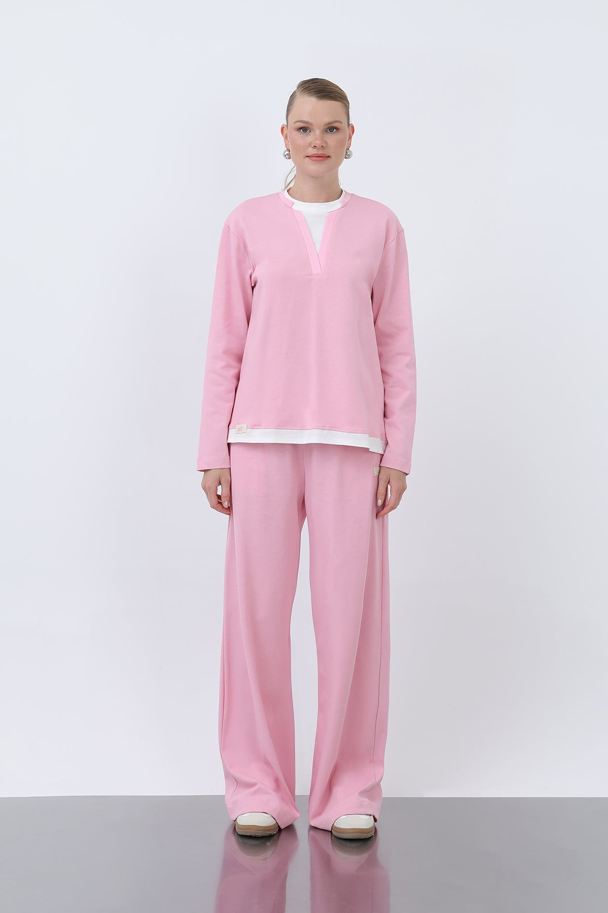 Kadın Basic Garnili Sweatshirt