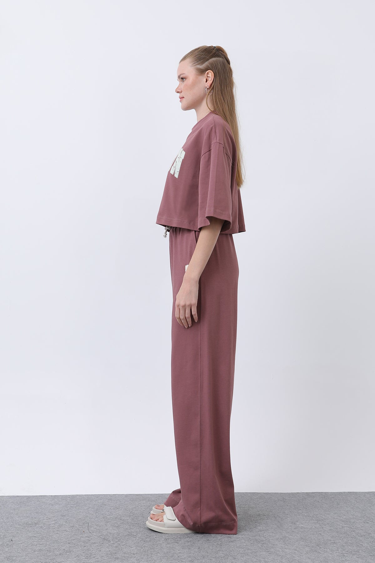 Women's Front Printed Two-Piece Trouser Suit - 32226TKS