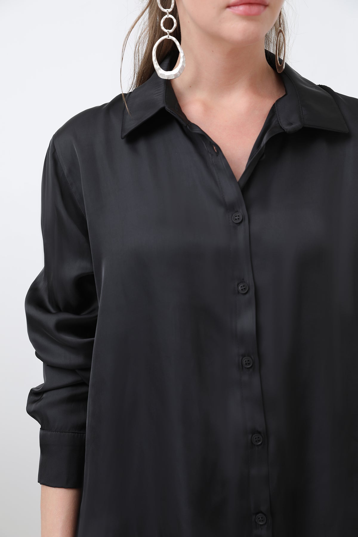 Women's Satin Shirt - 32258GML