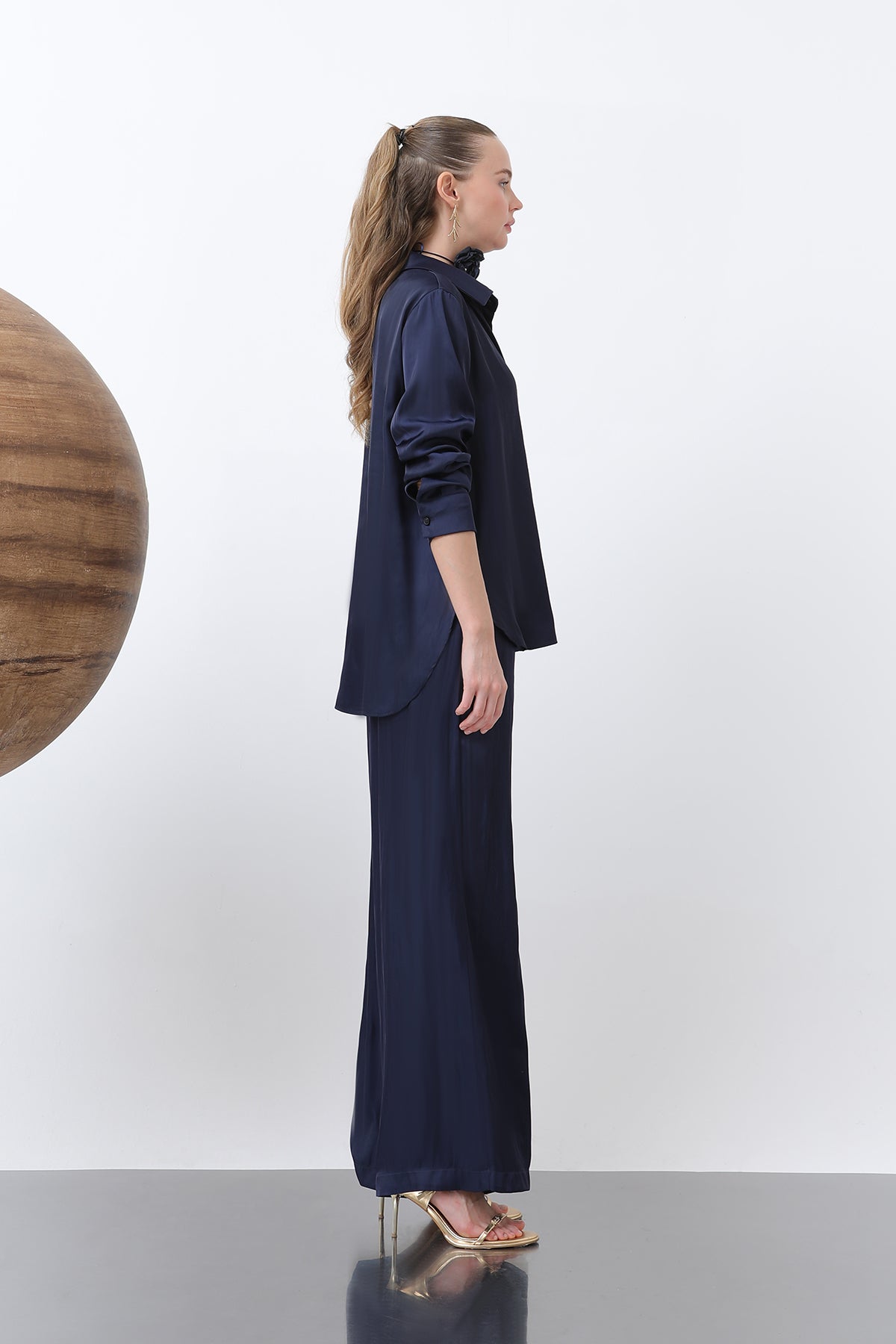 Women's Satin Shirt - 32258GML