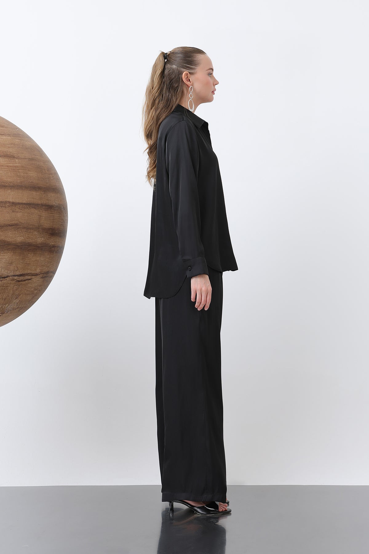 Women's Satin Waist-Tie Trousers - 32259PNT