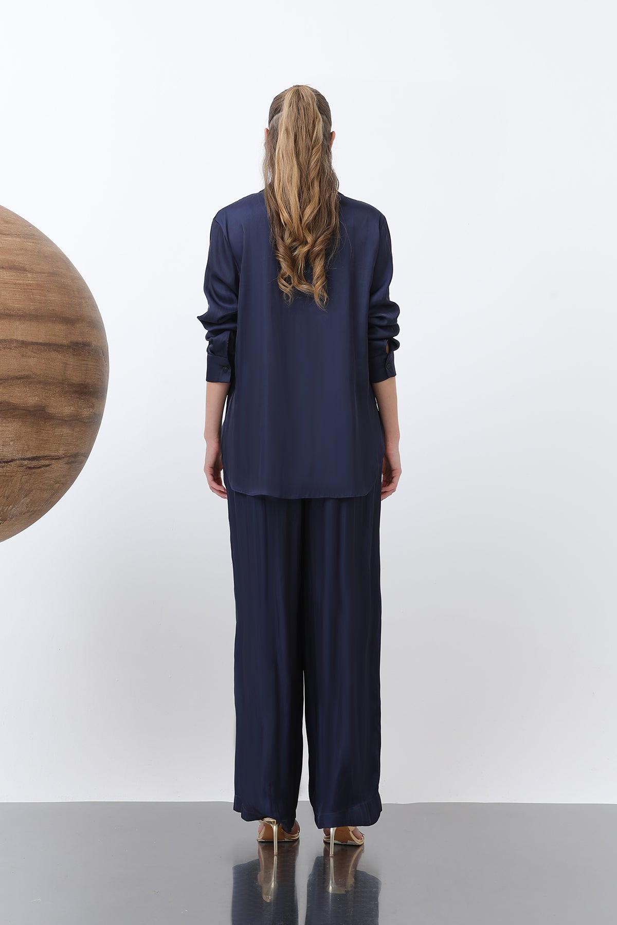 Women's Satin Waist-Tie Trousers - 32259PNT