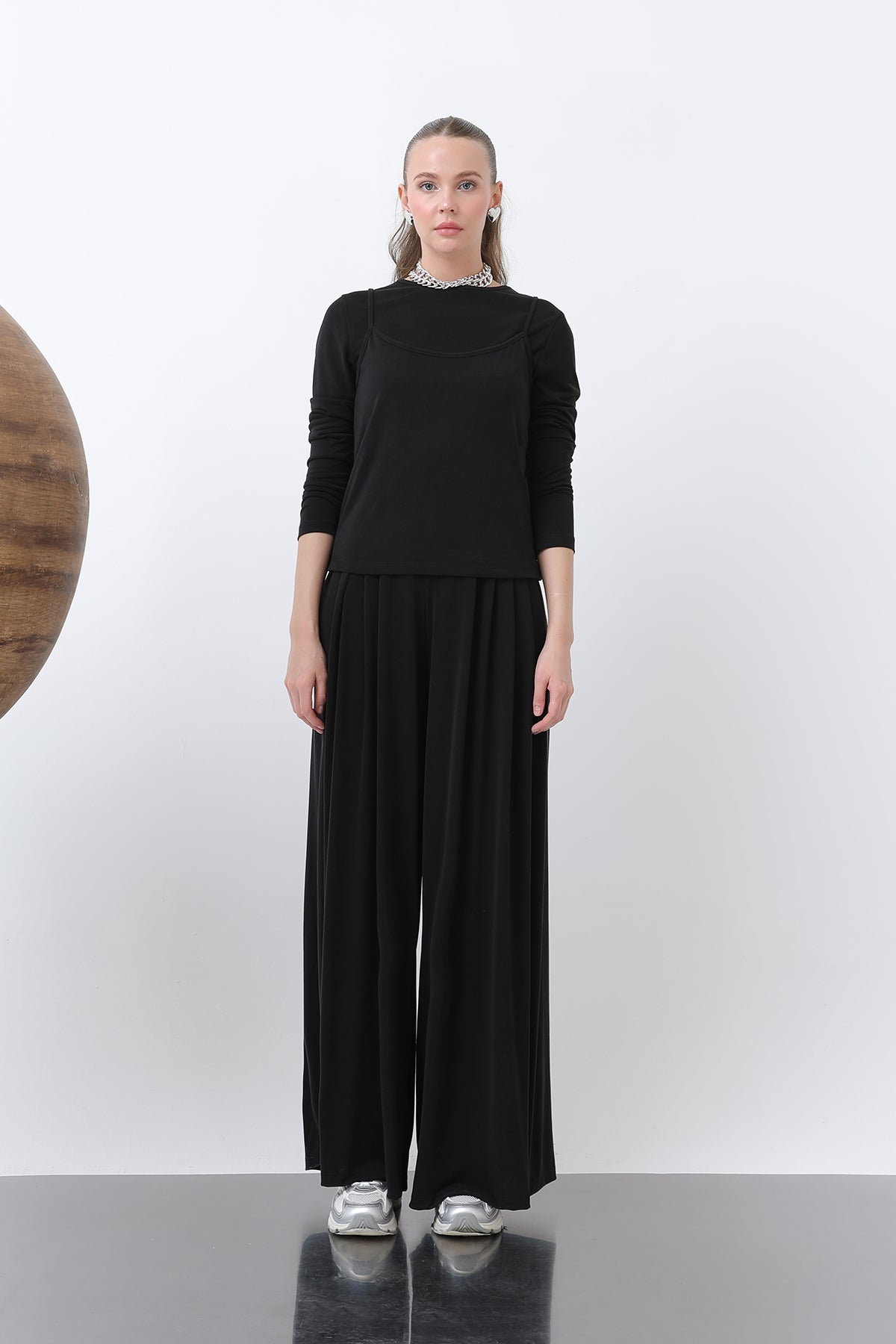 Kadın Atlet Detaylı Bluz -32262BLZ