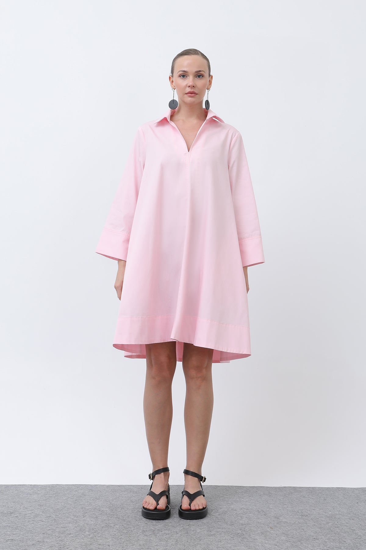 Kadın Poplin Mini Elbise -32274ELB