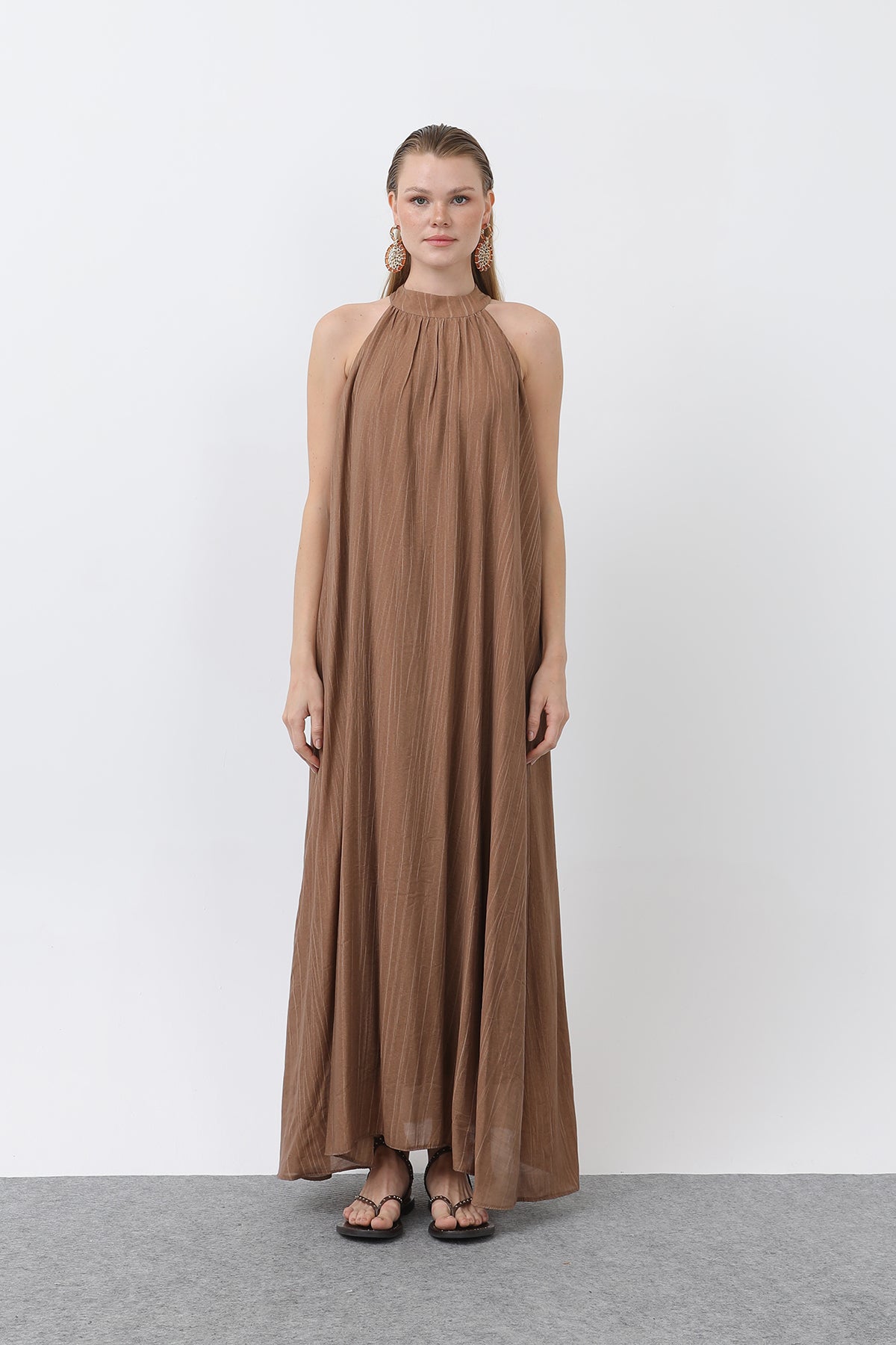 Kadın Halter Yaka Elbise - 32322ELB