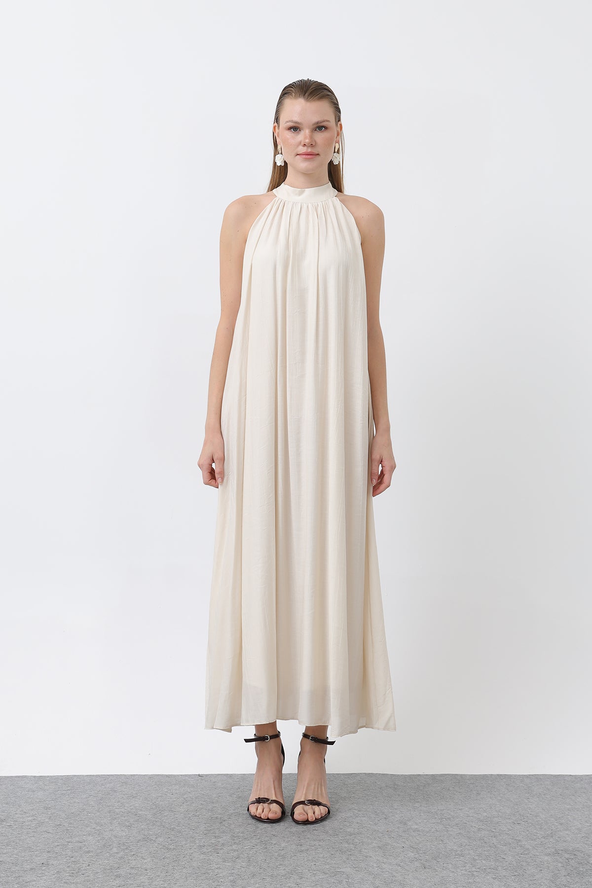Kadın Halter Yaka Elbise - 32322ELB
