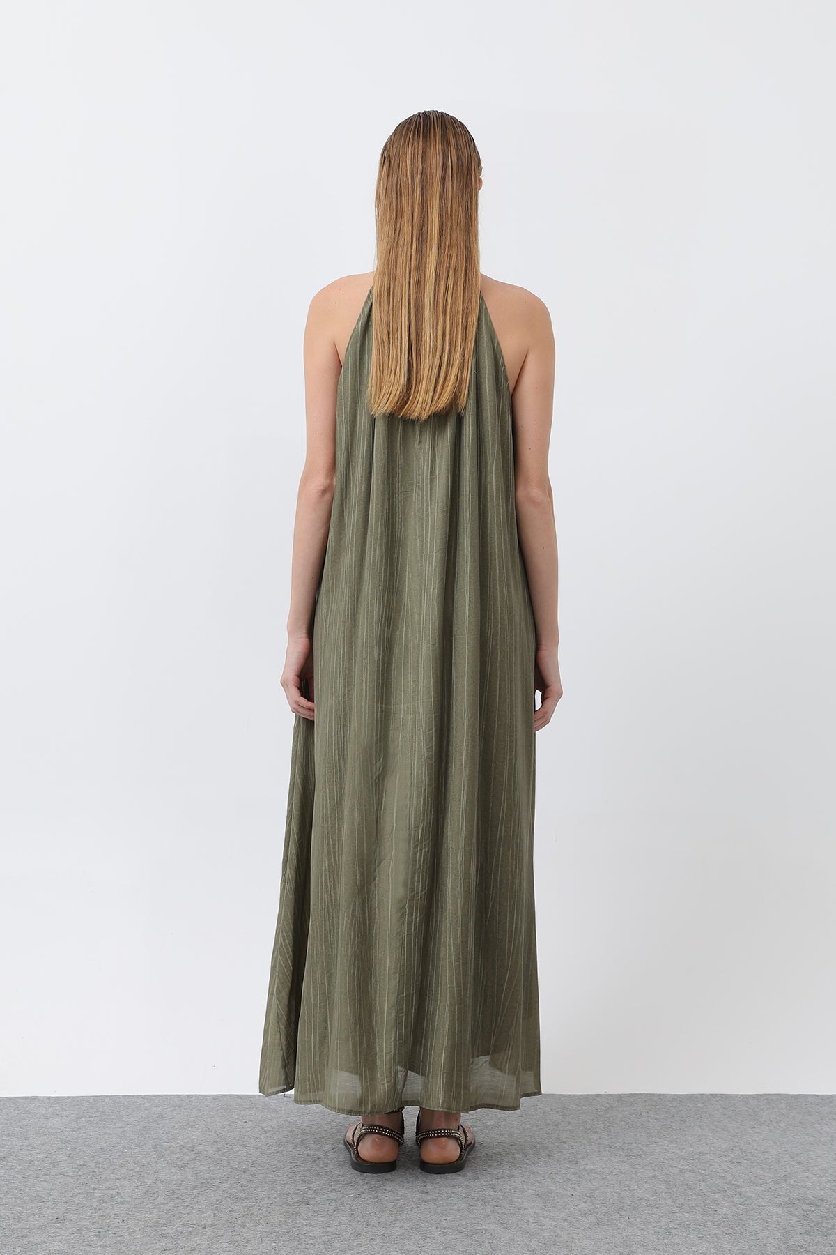 Kadın Halter Yaka Elbise - 32322ELB