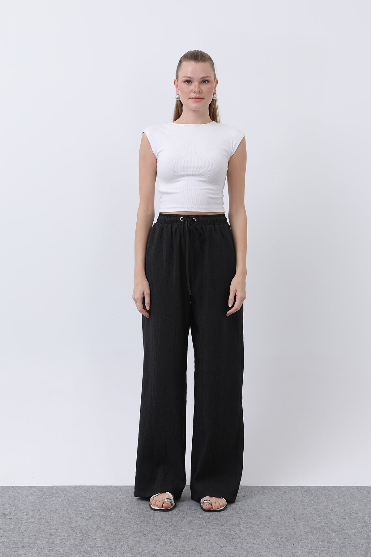 Kadın Belden Bağlamalı Pantolon - 32334PNT