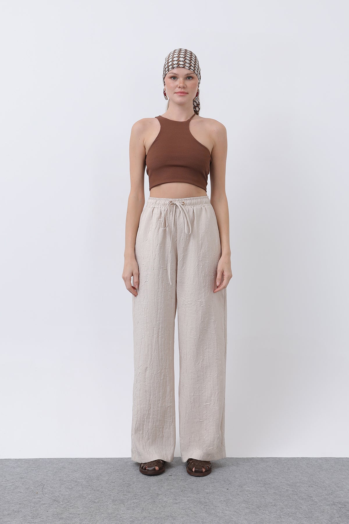 Kadın Belden Bağlamalı Pantolon - 32334PNT