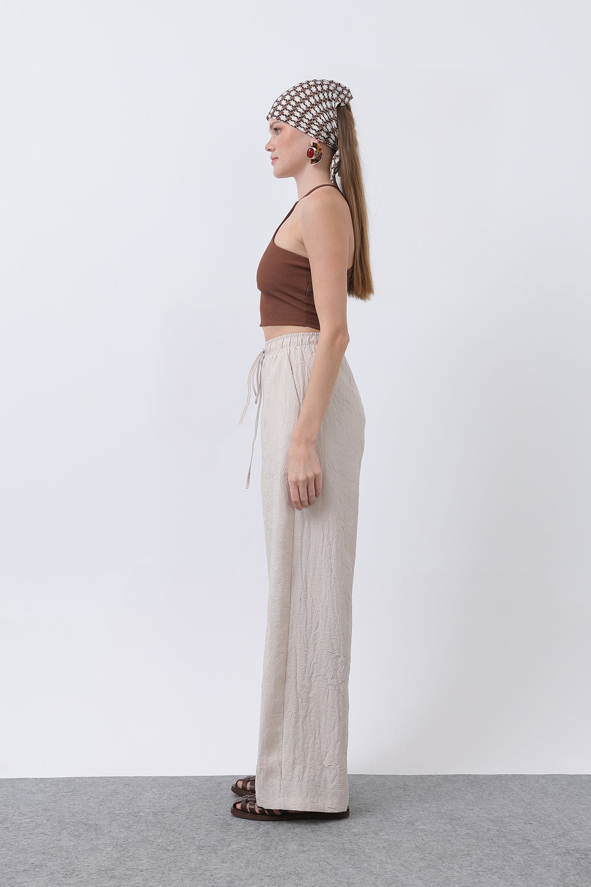 Kadın Belden Bağlamalı Pantolon - 32334PNT