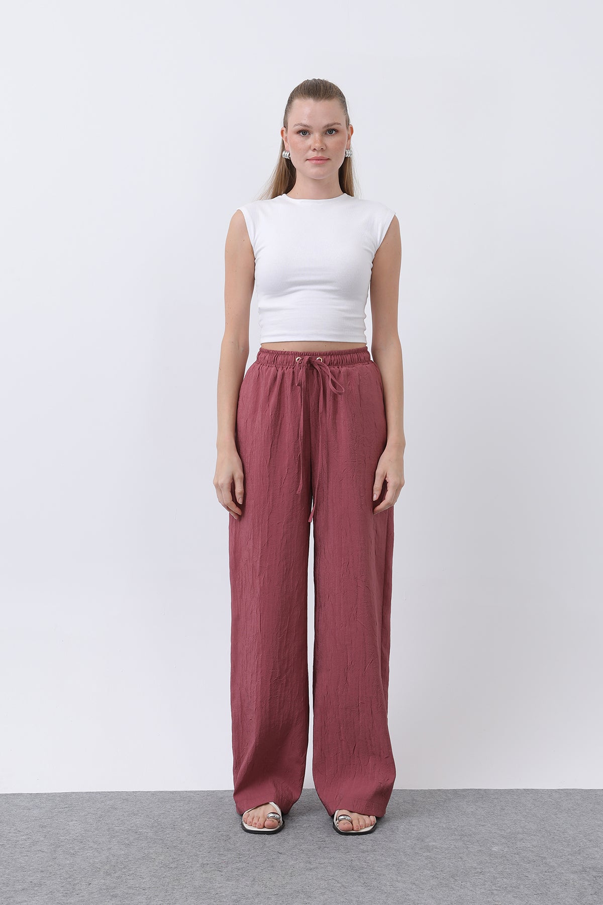 Kadın Belden Bağlamalı Pantolon - 32334PNT