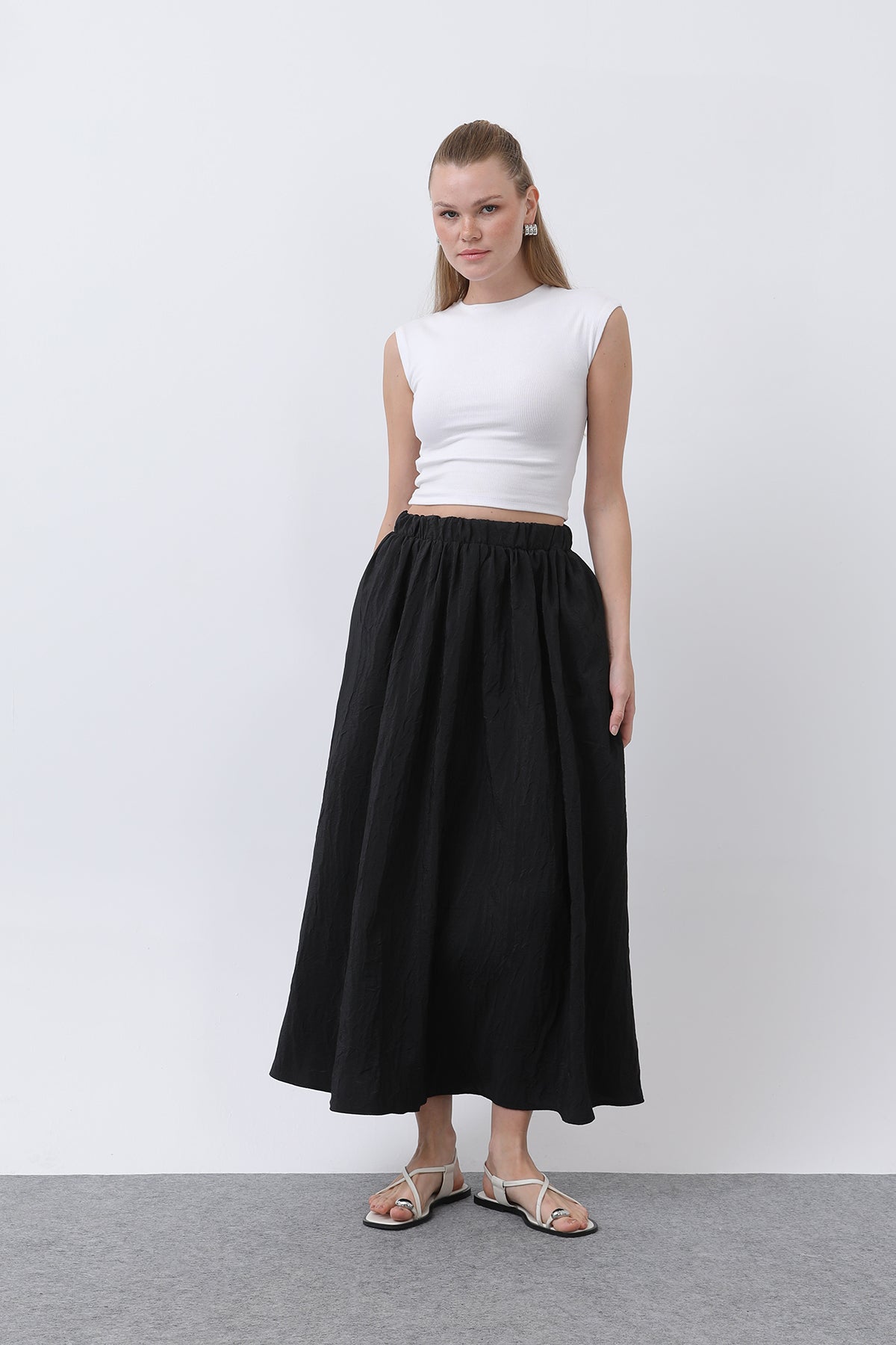 Kadın Açılımlı Etek - 32335ETK - BLACK