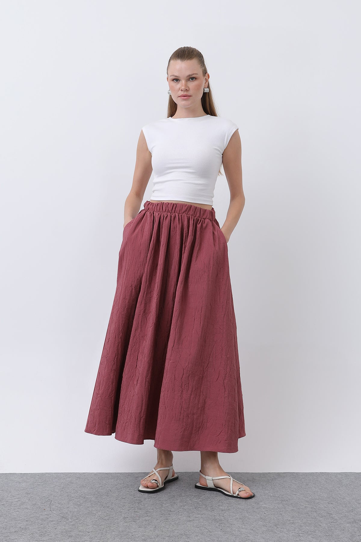 Kadın Açılımlı Etek - 32335ETK - ROSE