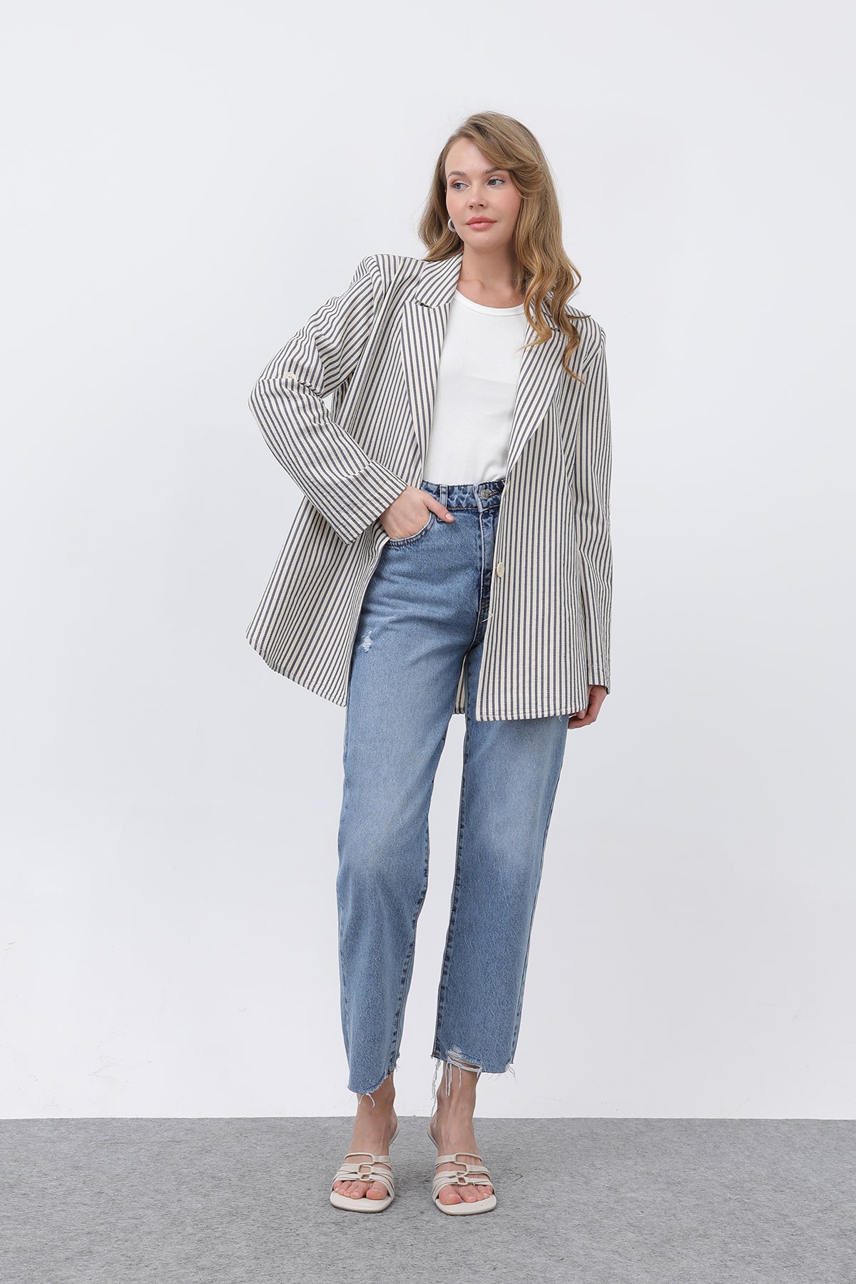 32343 - NAVY-BEIGE
