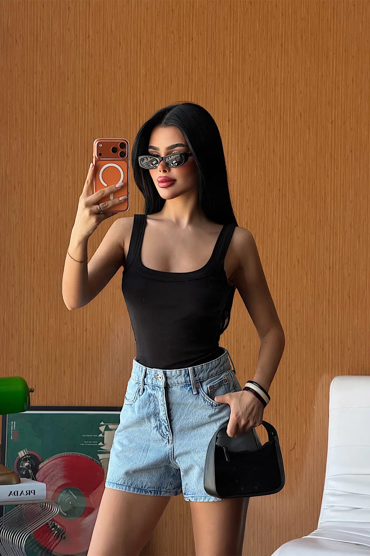 Siyah Basic Crop Top